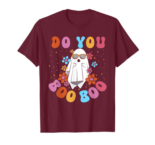 Cute Ghost Do You Boo Boo Groovy Funny Halloween Mens Womens T-Shirt