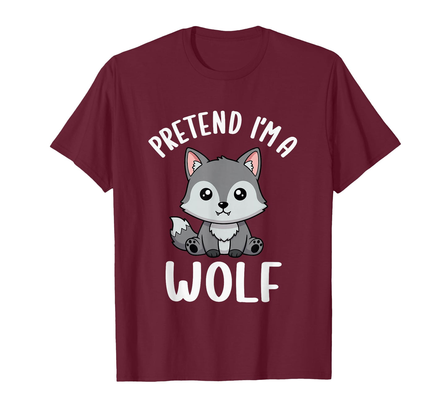 Pretend I'm A Wolf Tee Kids Funny Wolf Halloween Costume T-Shirt
