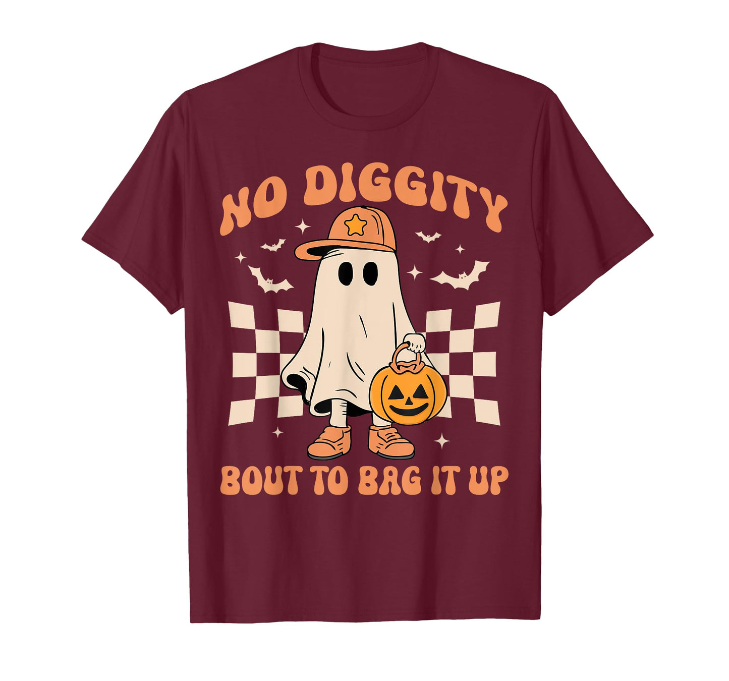 Halloween Ghost No Diggity Bout to Bag it Up Toddler Kids T-Shirt