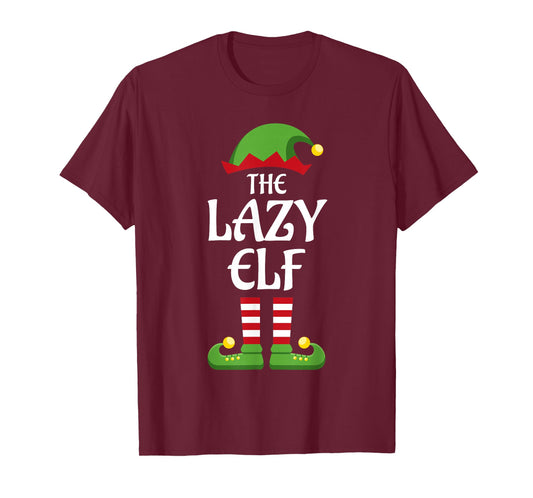 Lazy Elf Family Matching Group Christmas T-Shirt