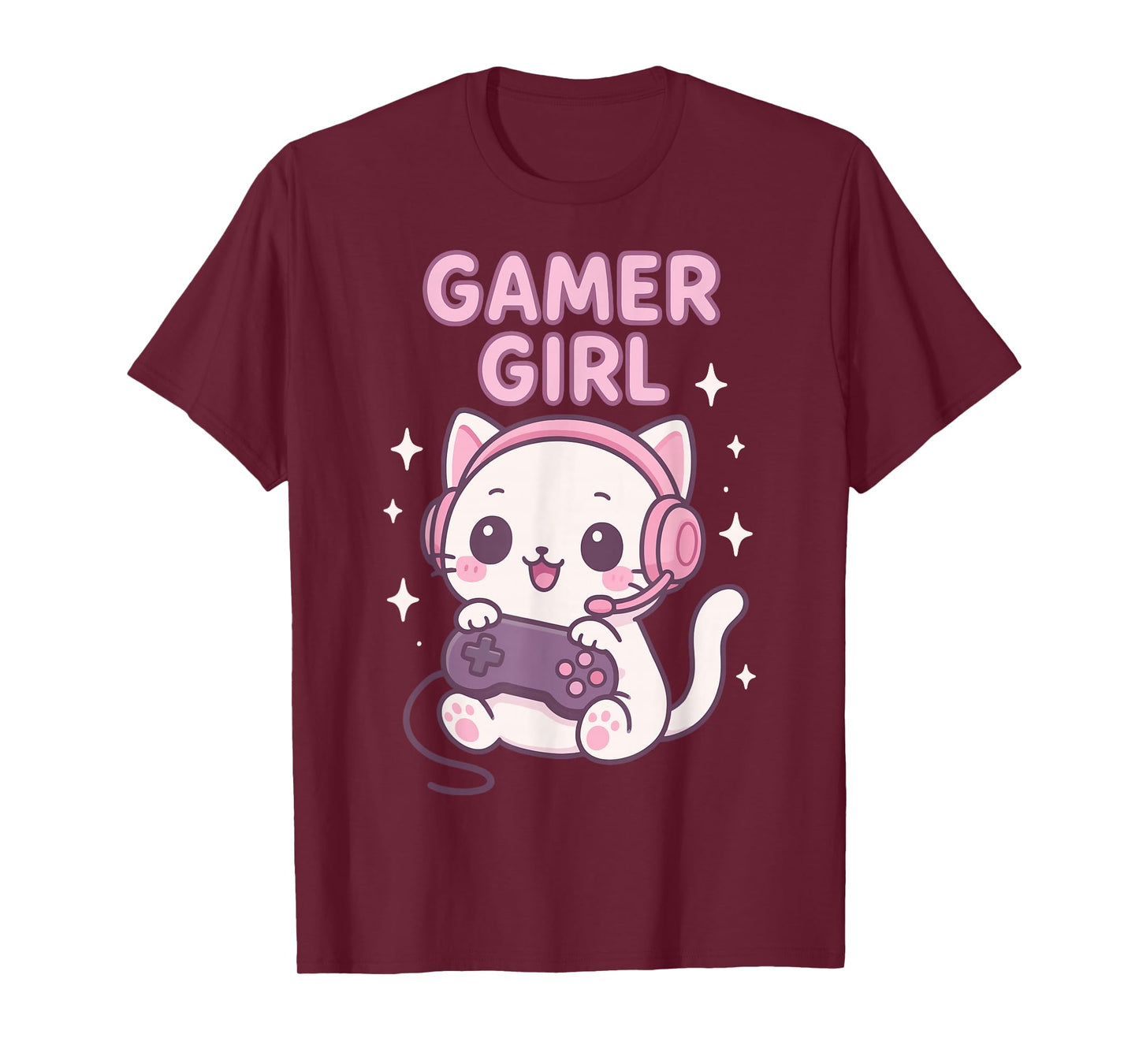 Gamer Girl Cat T-Shirt