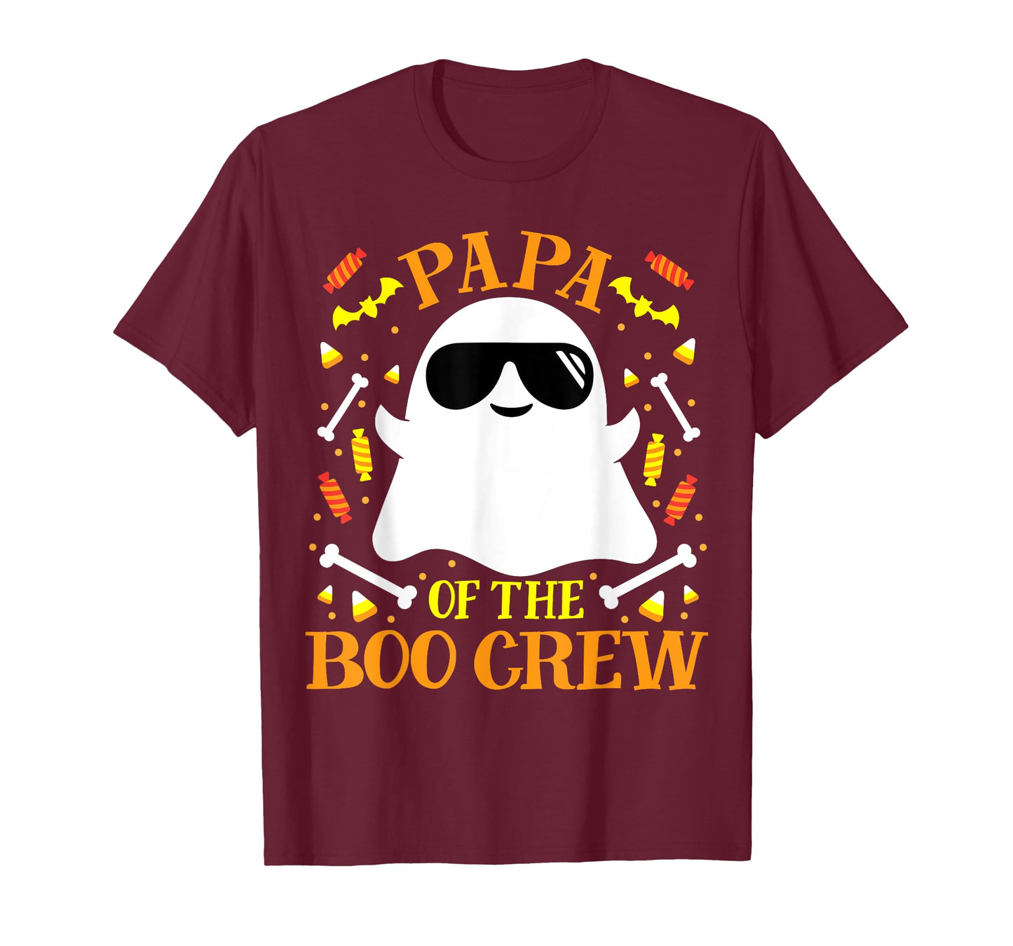 Papa Boo Crew Ghost Matching Family Set Grandpa Halloween T-Shirt