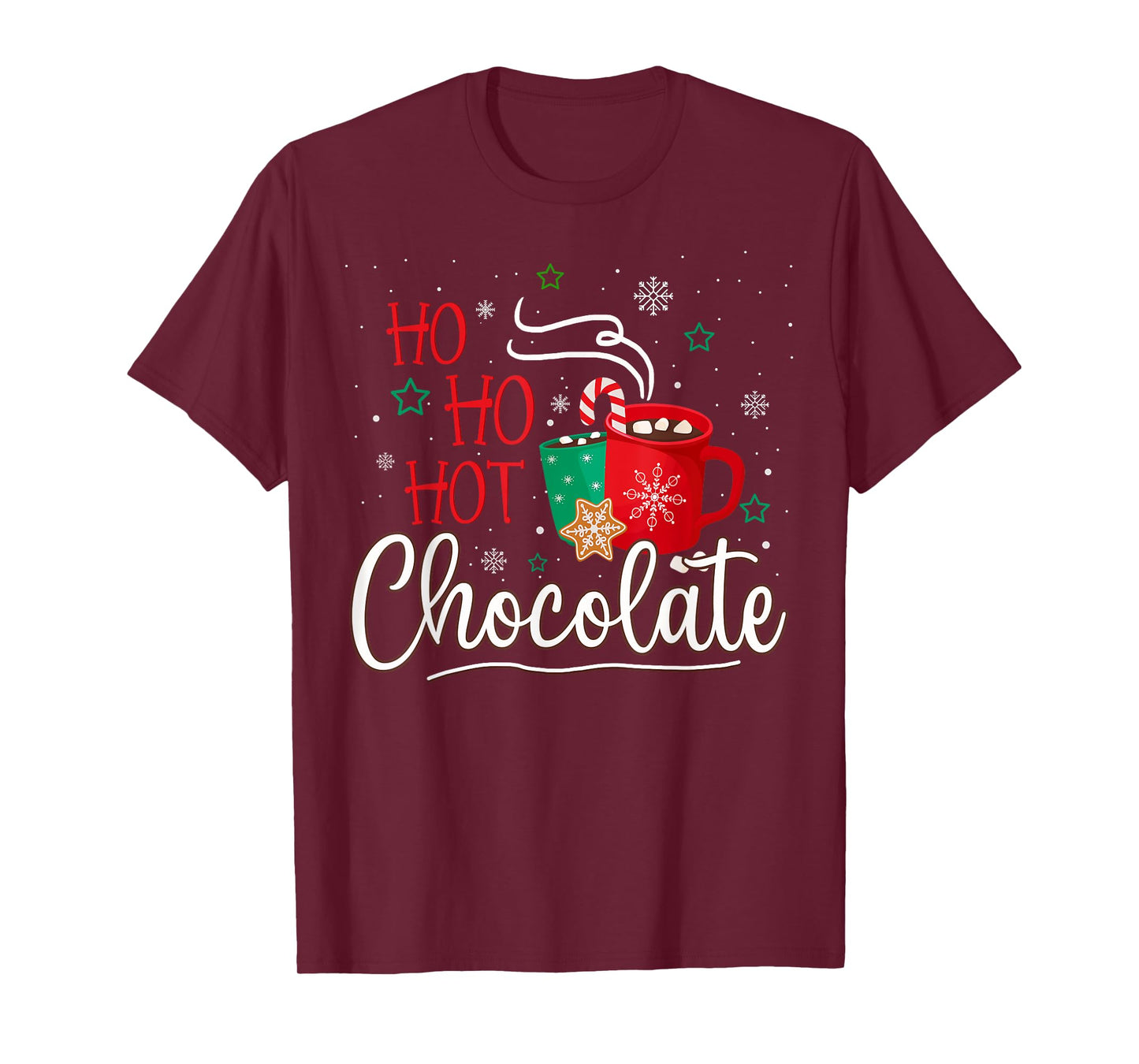 Christmas Mugs Cocoa Lover Ho Ho Hot Chocolate Ugly Sweater T-Shirt