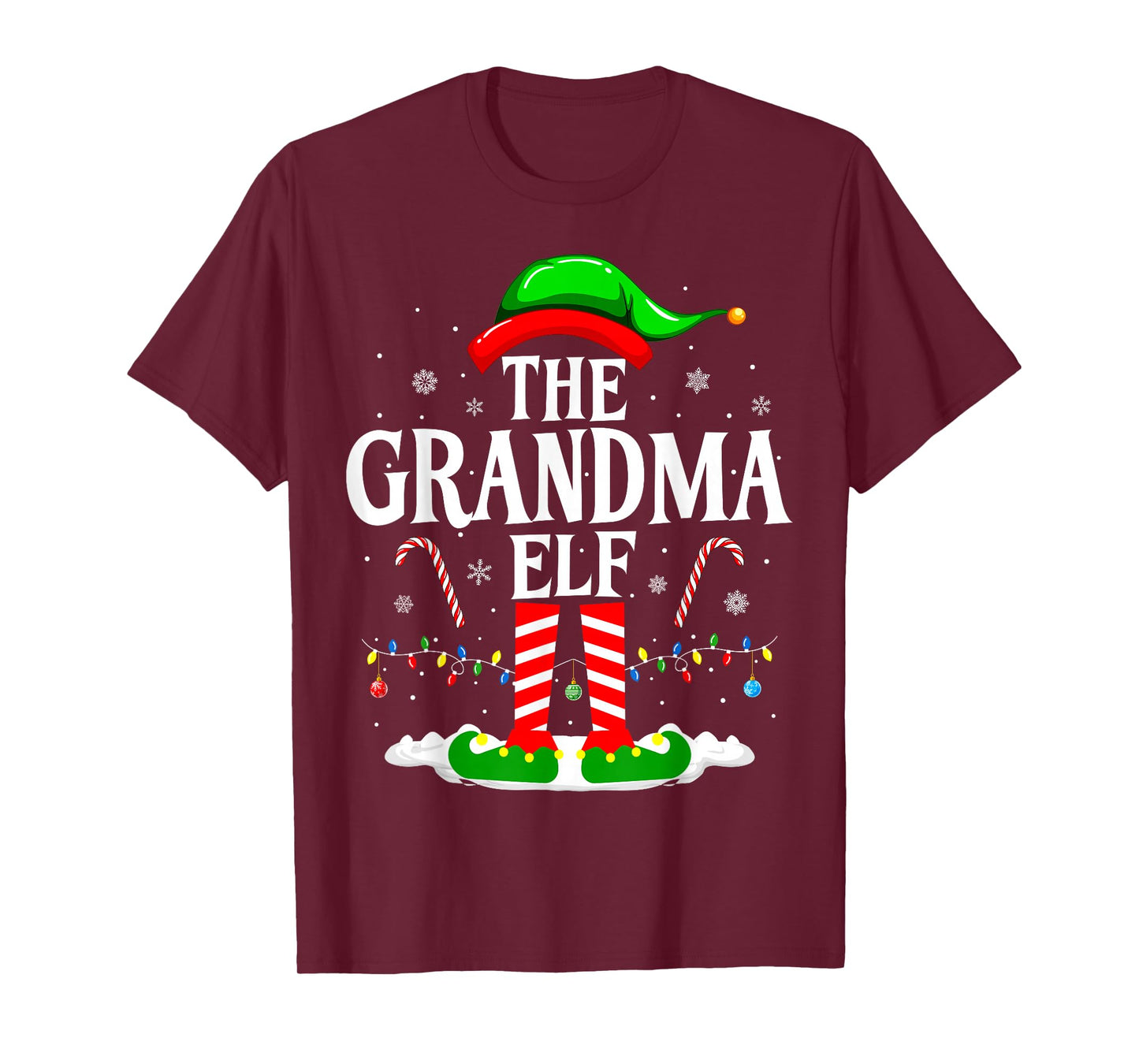 The Grandma Elf Funny Xmas Elf Matching Family Christmas T-Shirt