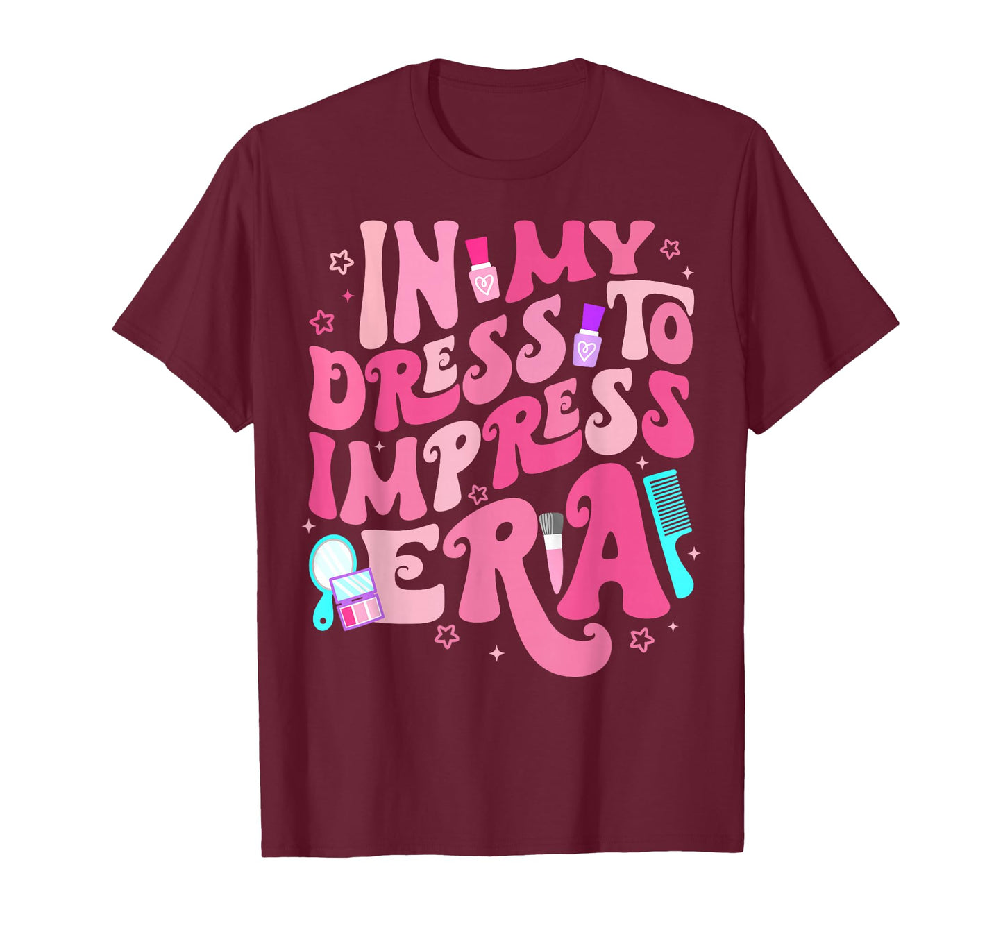 Retro In My Dress To Impress Era Birthday Girl Bday Party T-Shirt