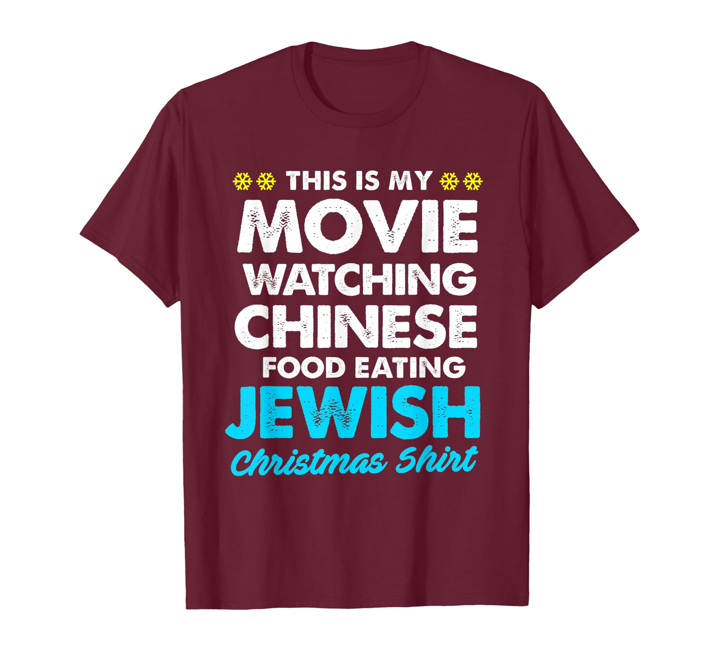 Funny Hanukkah This Is My Christmas Movie Watching T-Shirt