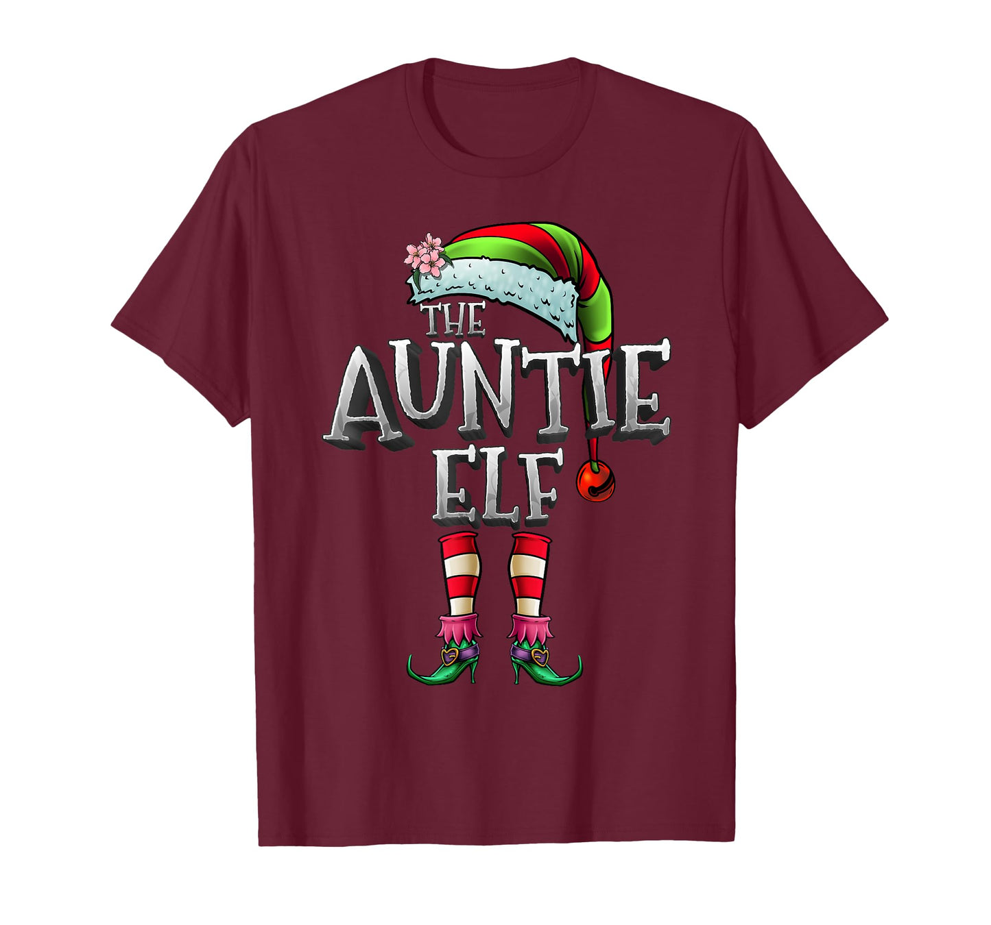 The Auntie Elf Shirt Matching Family Christmas Auntie Elf T-Shirt