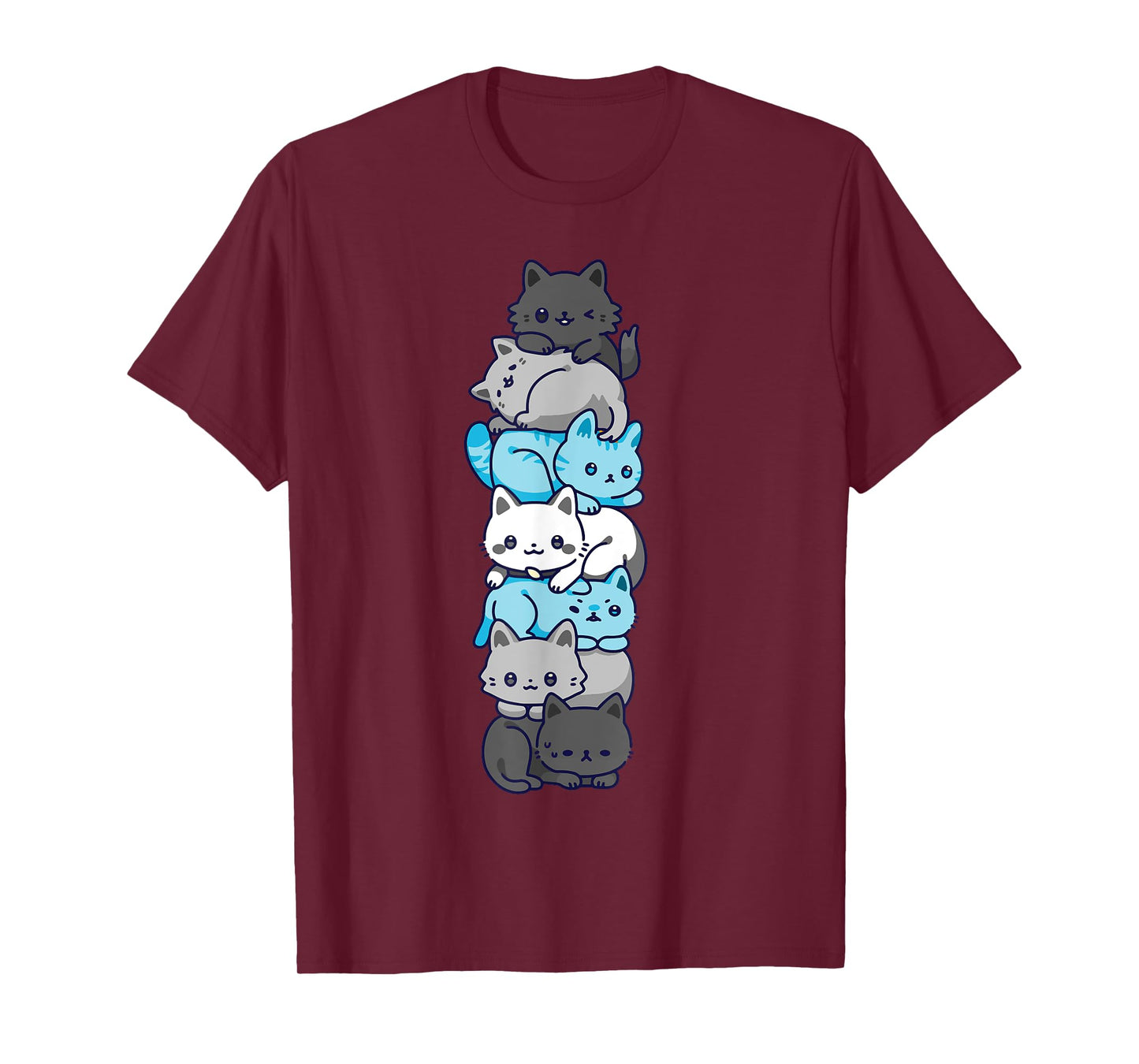 Demiboy Pride Cat LGBT Demi Boy Flag Stuff Cute Kawaii Cats T-Shirt