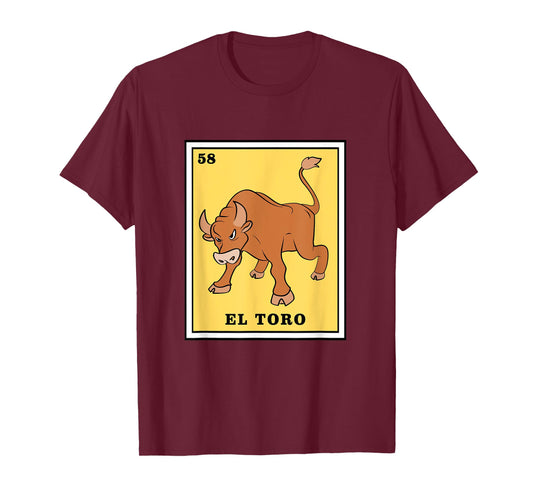 Funny Game El Toro Mexican Lottery Card T-Shirt