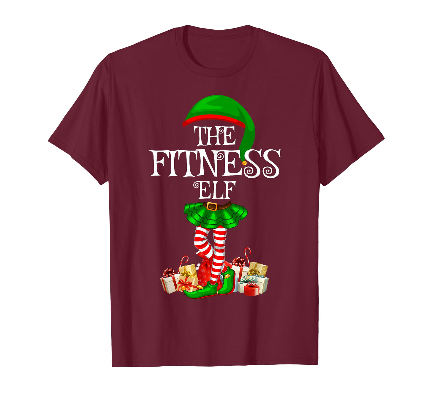 Matching Family Funny The Fitness Elf Christmas T-Shirt