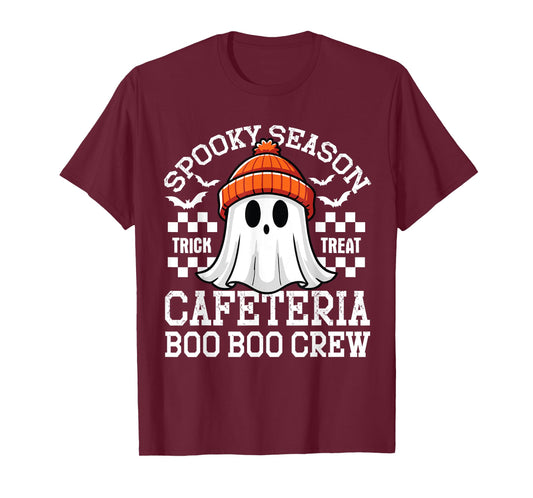 Spooky Season A Cafeteria Boo Crew Teacher Lunch Lady Squad T-Shirt