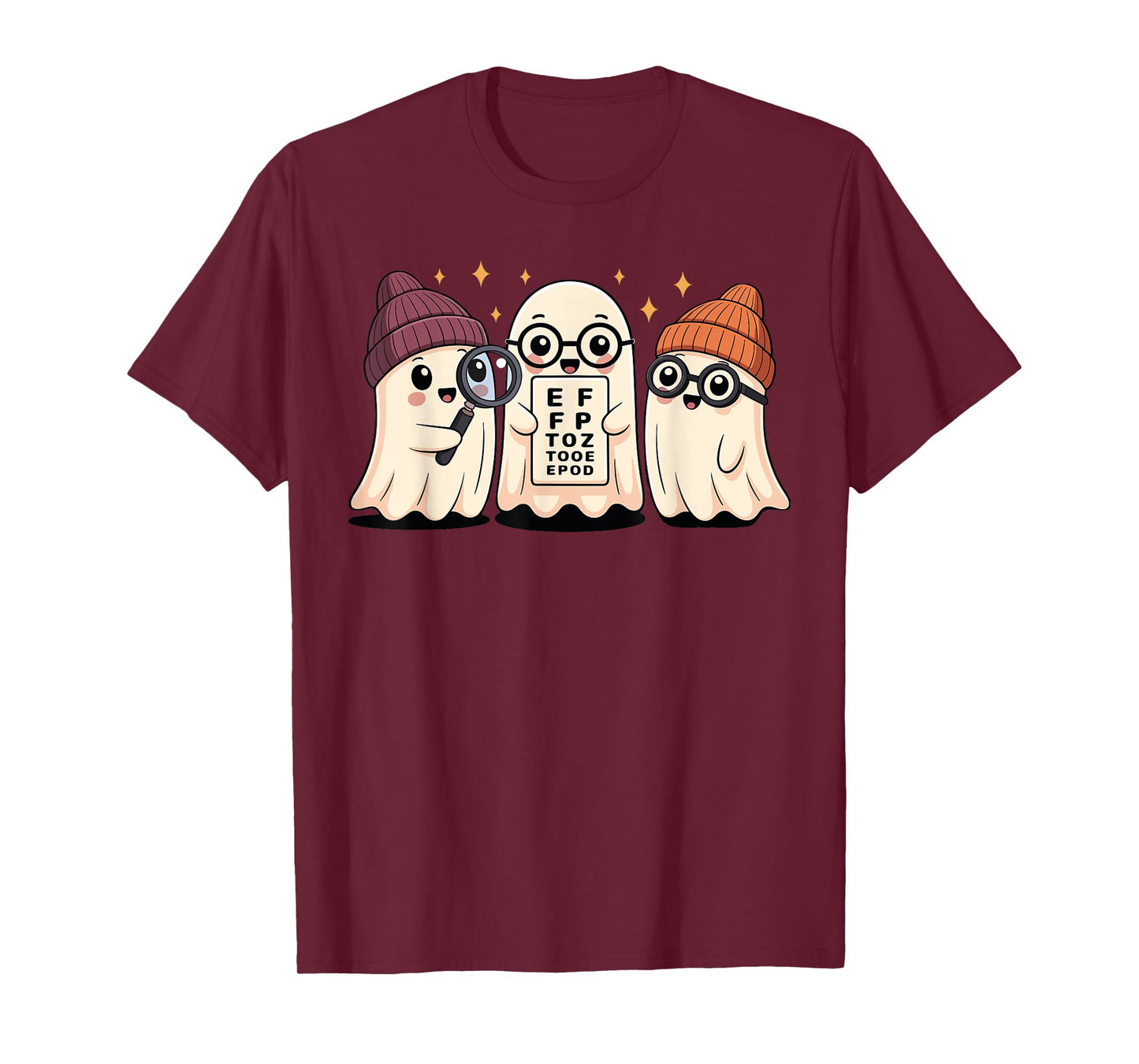 Optometry Halloween Spooky Ophthalmologist Funny Eye Doctor T-Shirt