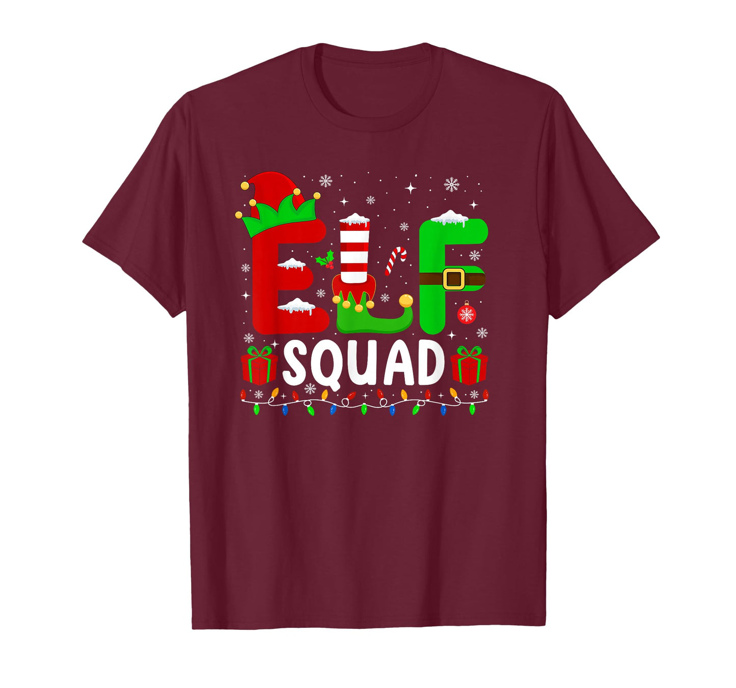 Elf Squad Elf Christmas Family Matching Funny Xmas Pajamas T-Shirt
