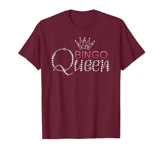 Cute Bingo Kiss Clubz Bingo Queen Bingo Player Funny Women's T-Shirt, Black, Small, Short Sleeve, Classic Fit