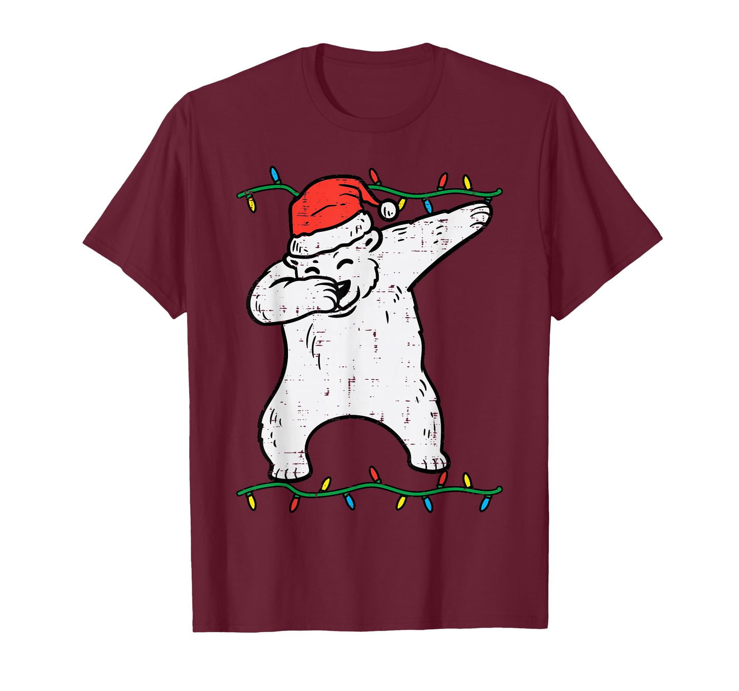 Dabbing Polar Bear Dab Xmas Christmas Boys Kids Girl Youth T-Shirt