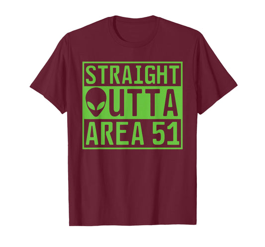 Straight Outta Area 51 Alien UFO Hunting T-Shirt
