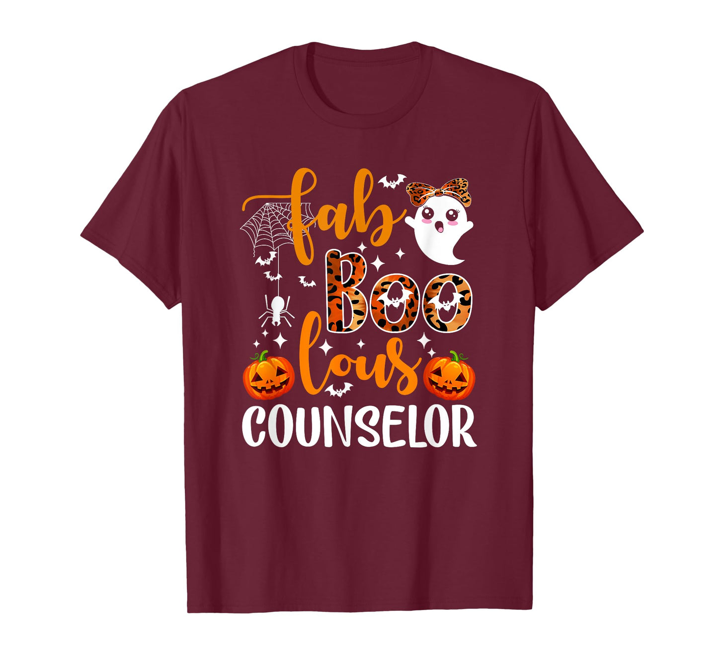 Cute Ghost Faboolous Counselor Funny Counselor Halloween T-Shirt