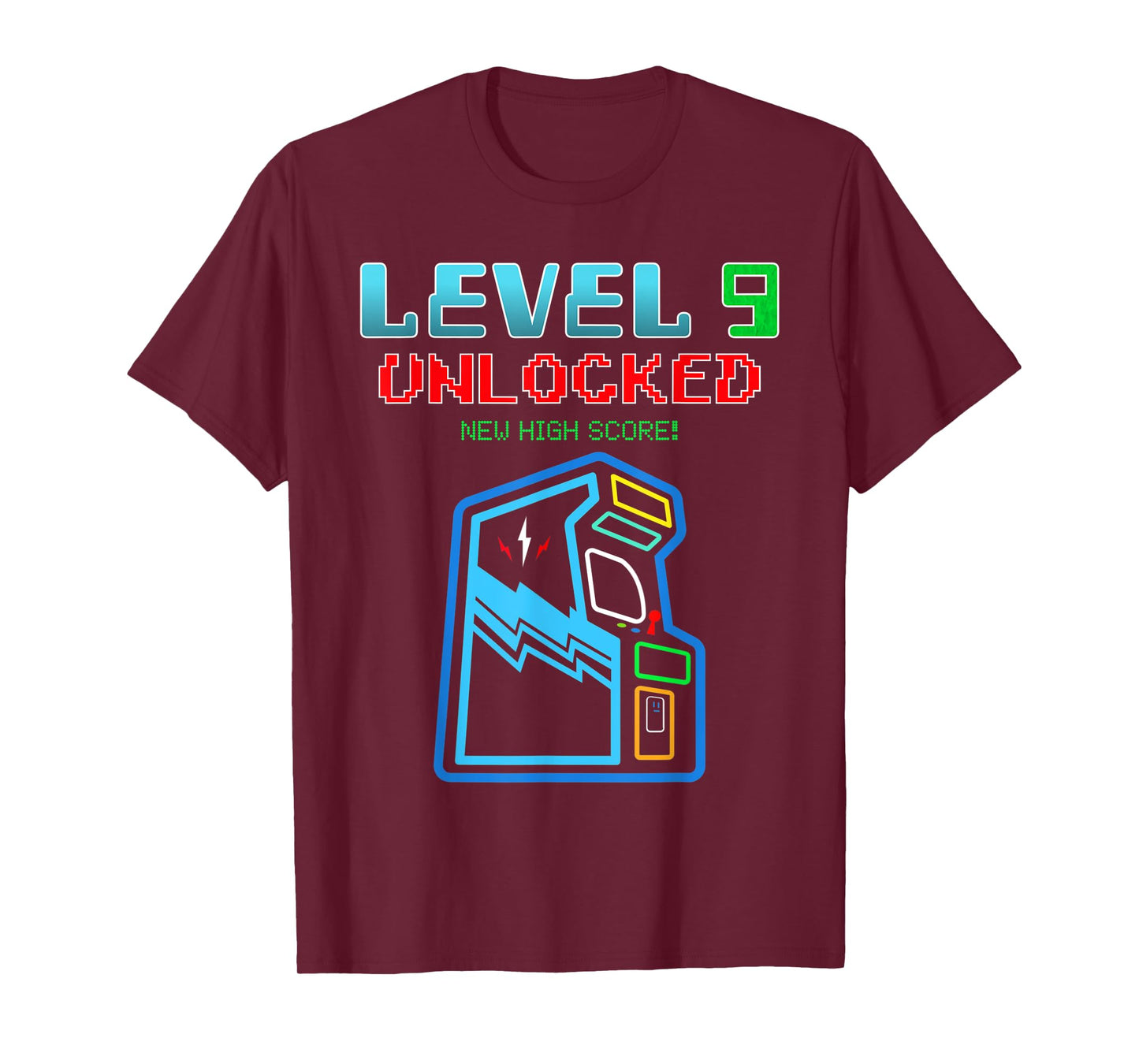 Level 9 Unlocked New High Score Arcade Game Birthday T-Shirt