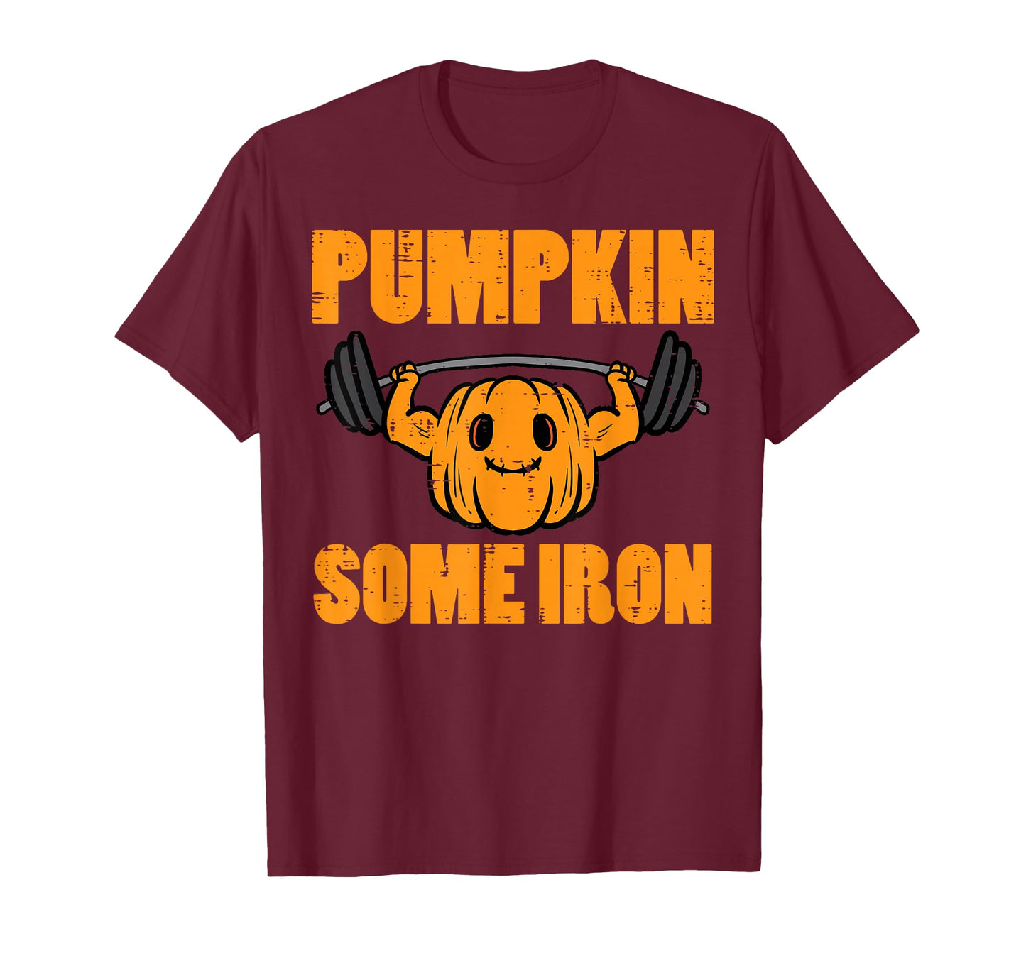 Halloween Gym Pumpkin Some Iron Workout Costume Men Women T-Shirt