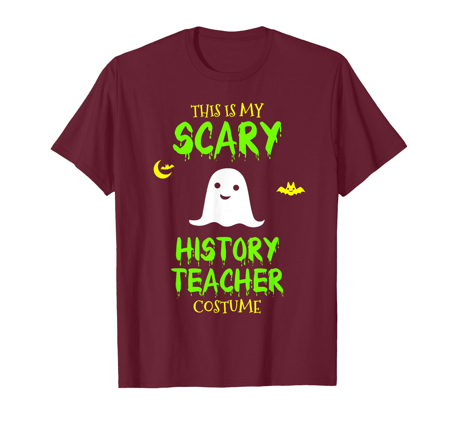 Scary History Teacher Costume Halloween Lazy Easy T-Shirt