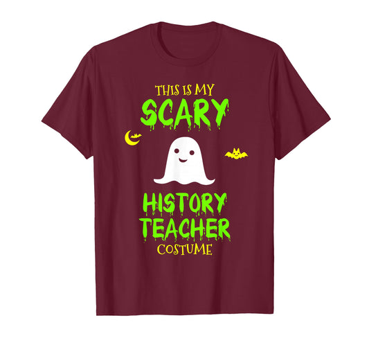 Scary History Teacher Costume Halloween Lazy Easy T-Shirt