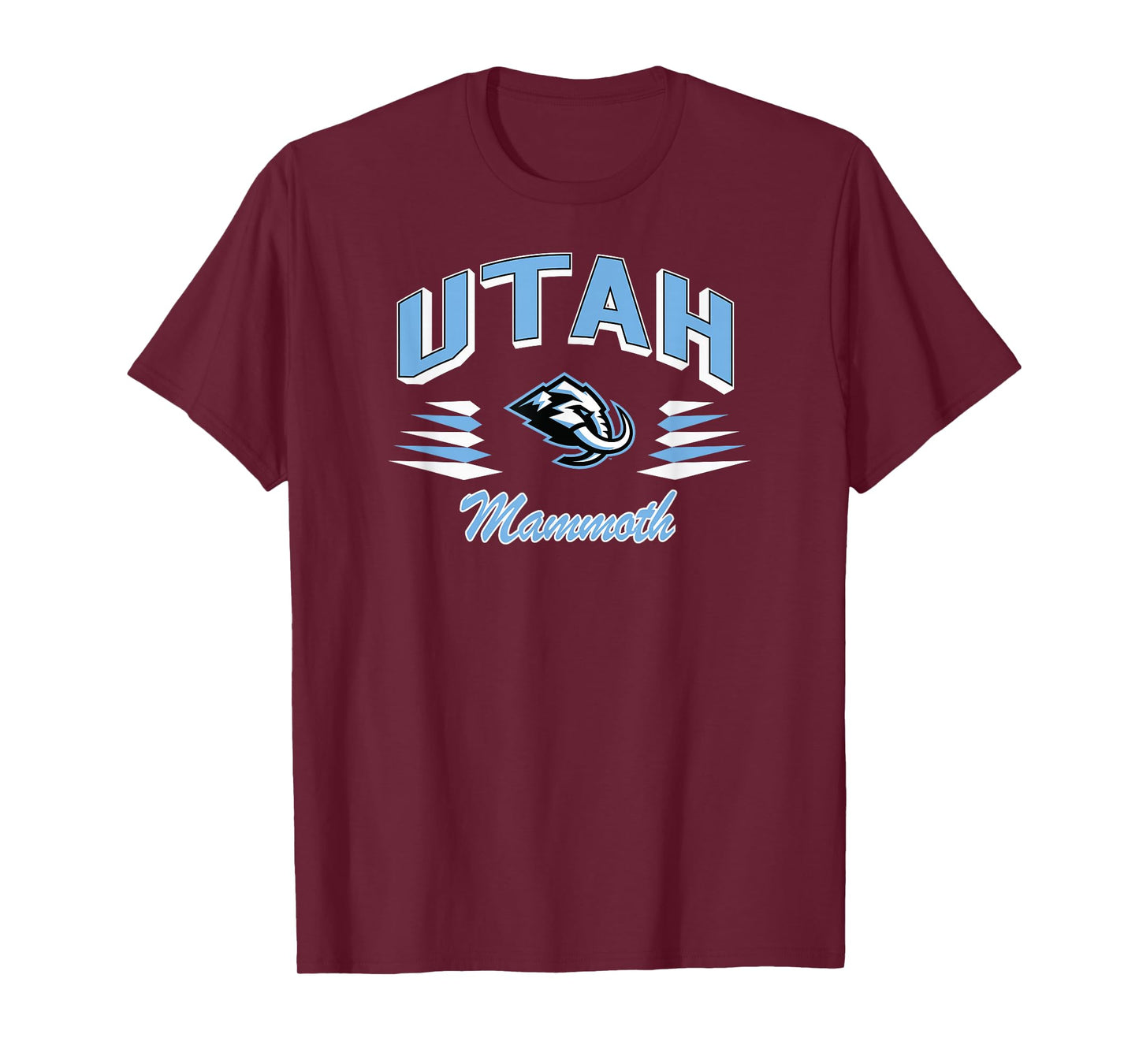 Utah Mammoth Retro Diamond Dark Heather Officially Licensed T-Shirt