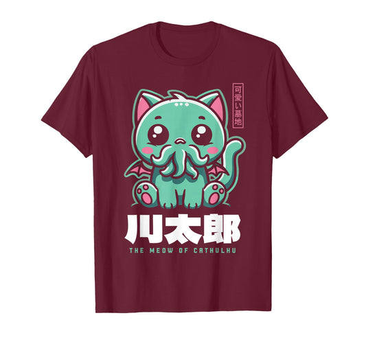 The Meow of Cathulhu Funny Cthulhu Kawaii Anime T-Shirt
