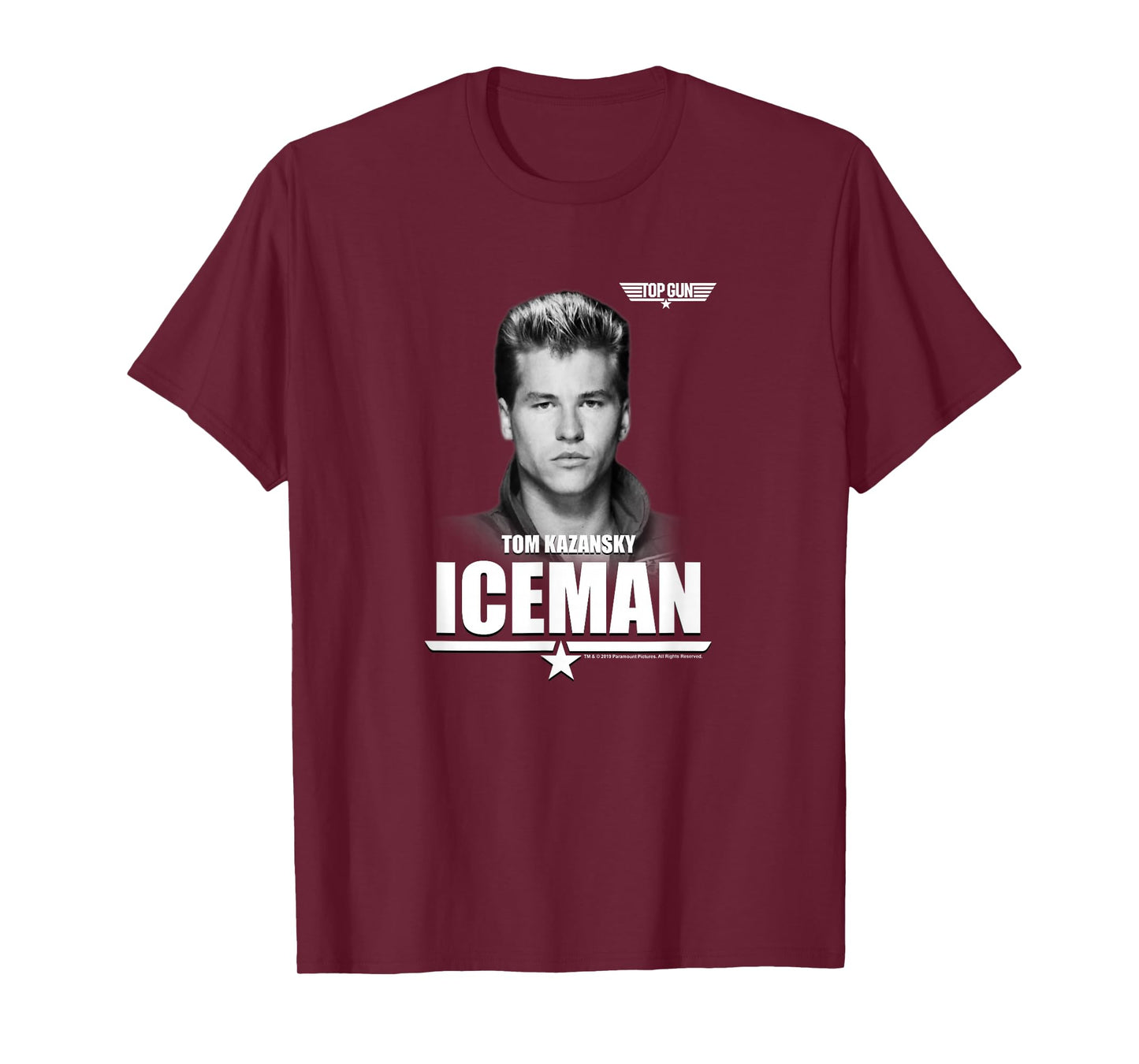 Top Gun Tom Kazansky The Iceman Portrait T-Shirt