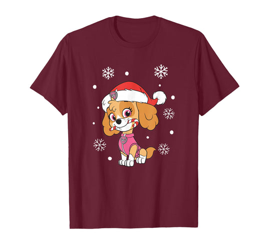 Paw Patrol Skye Christmas Hat and Candy Cane T-Shirt