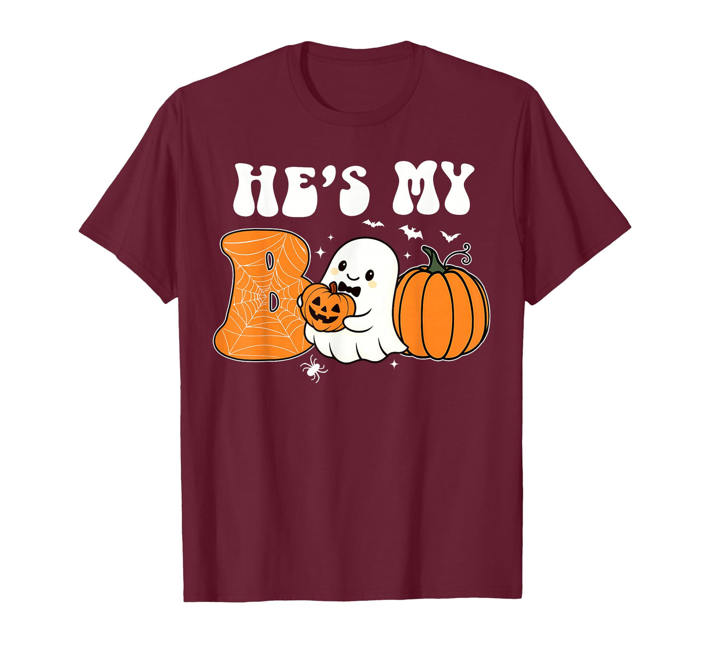 He's My Boo Funny Matching Halloween Couples She's My Boo T-Shirt
