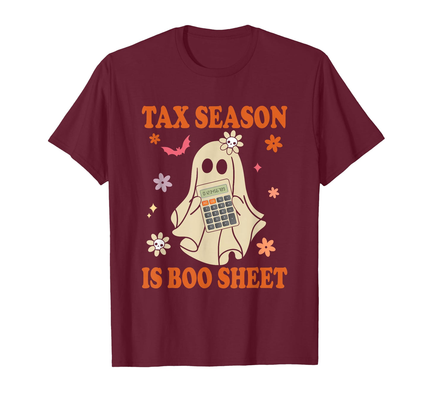Funny Accountant Tax Season Is Boo Sheet CPA Halloween Ghost T-Shirt