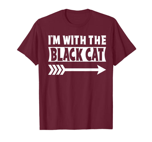 I'm With The Black Cat Halloween Costume Black Cat Halloween T-Shirt