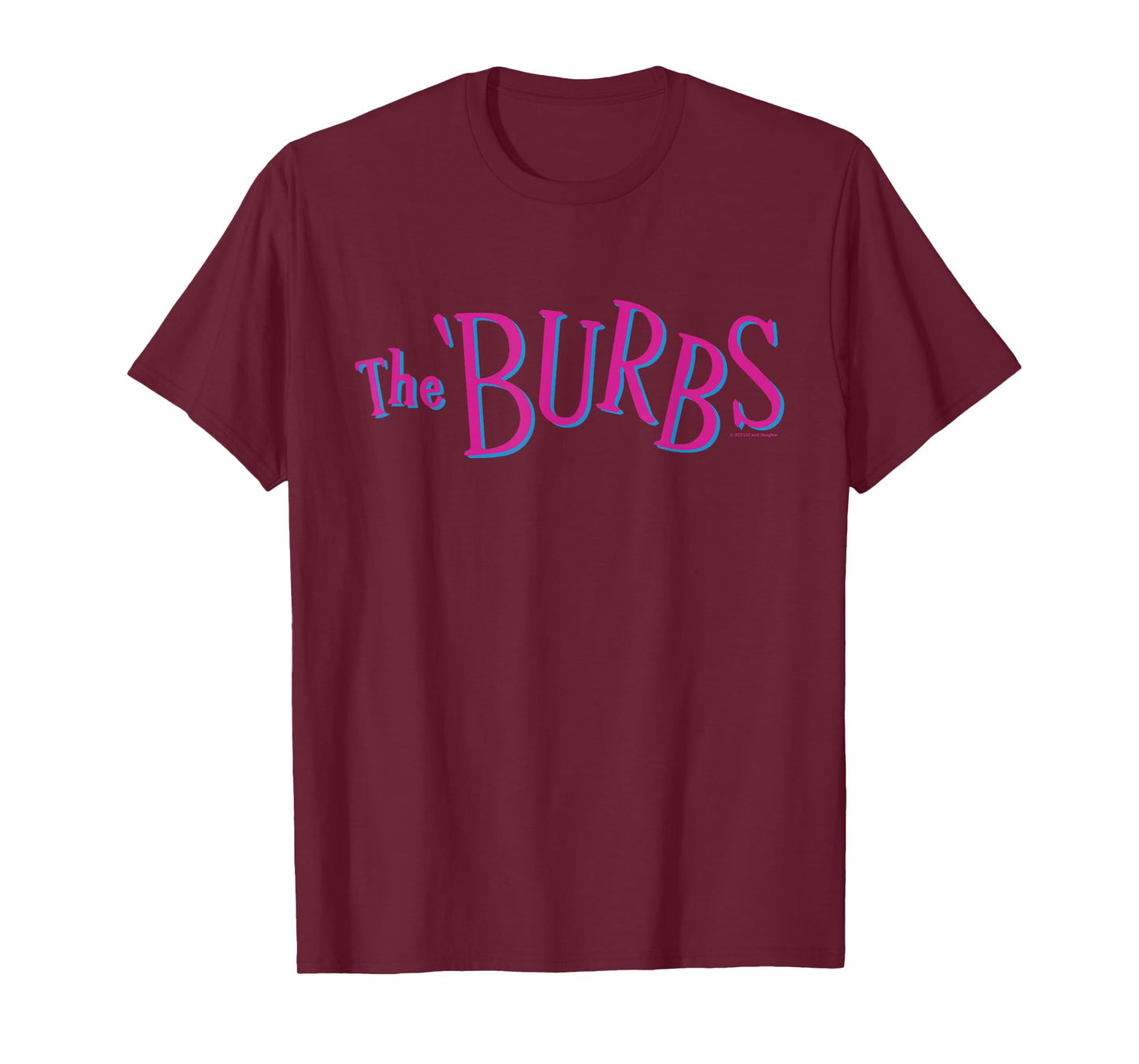 The ’Burbs Pink and Blue Retro Logo T-Shirt