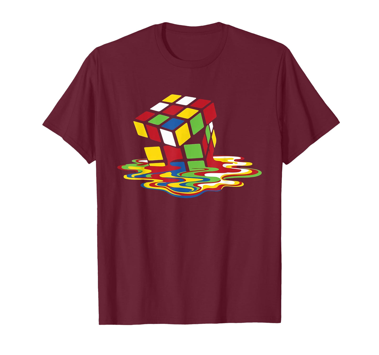 Melting Cube Funny Retro Gaming Rubik Puzzle Nerd Geek Gift T-Shirt