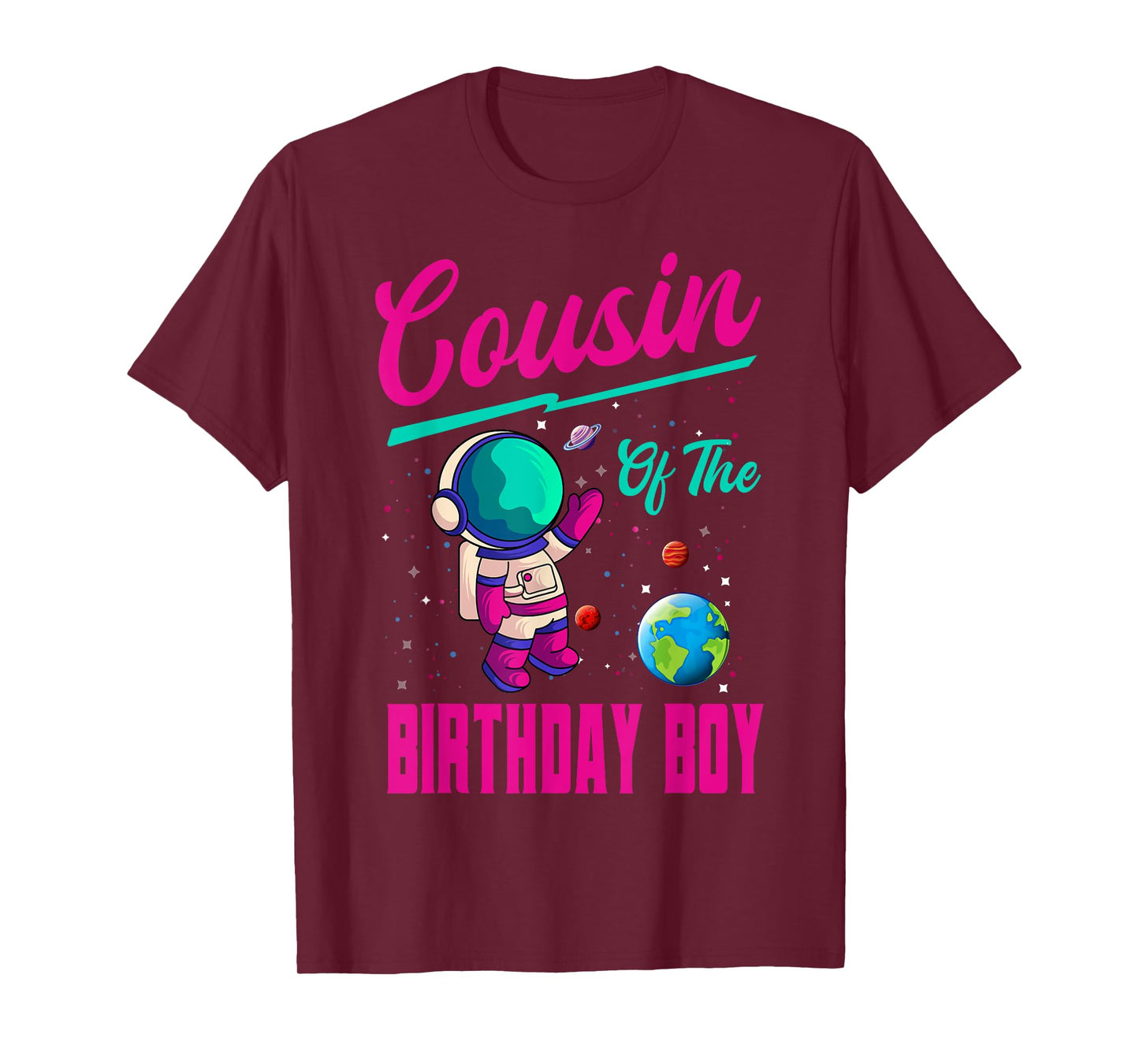 Cousin Of The Birthday Boy Space Party Planet Astronaut Bday T-Shirt