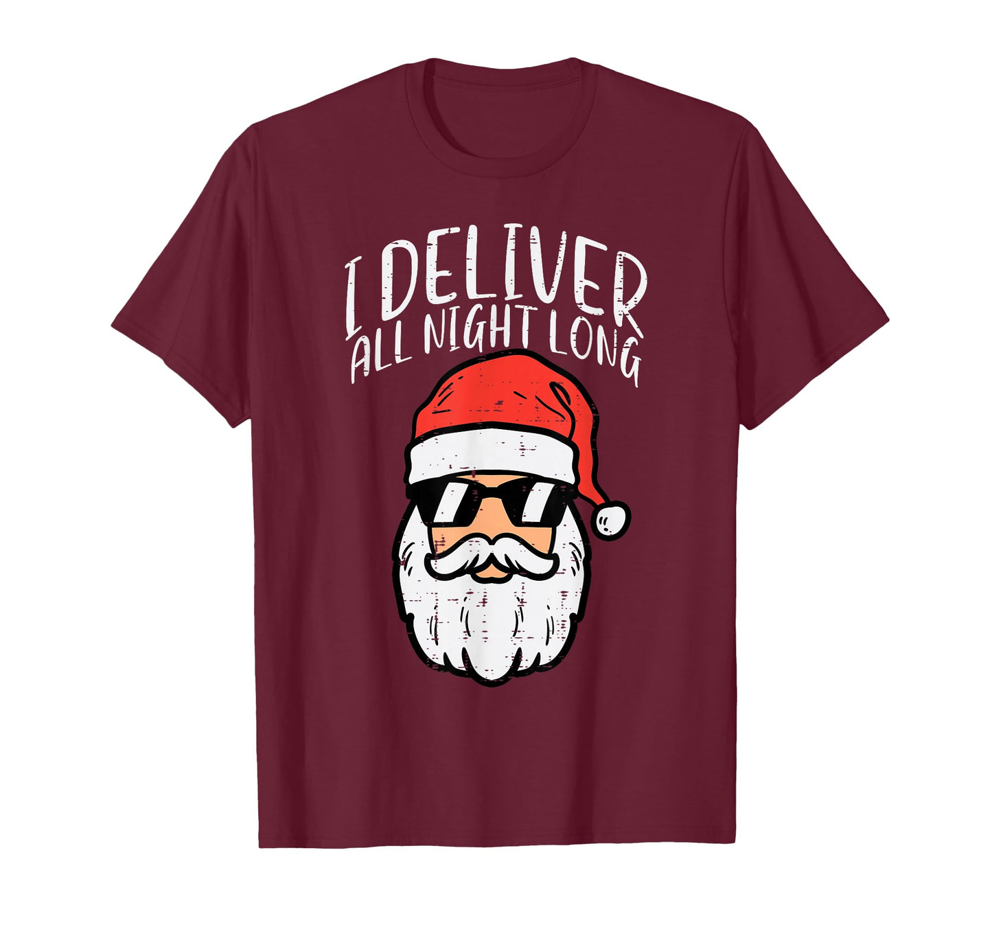 Santa I Deliver All Night Funny Christmas Xmas Adult Naughty T-Shirt