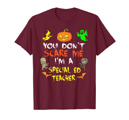 Don't Scare Me I'm A Special Ed Teacher Halloween Men Women Kids T-Shirt