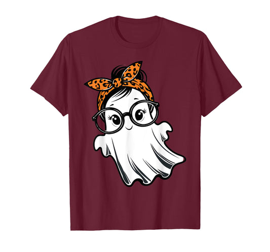 Halloween Ghost Glasses Girl Ghost Costume Eyeglass Women T-Shirt