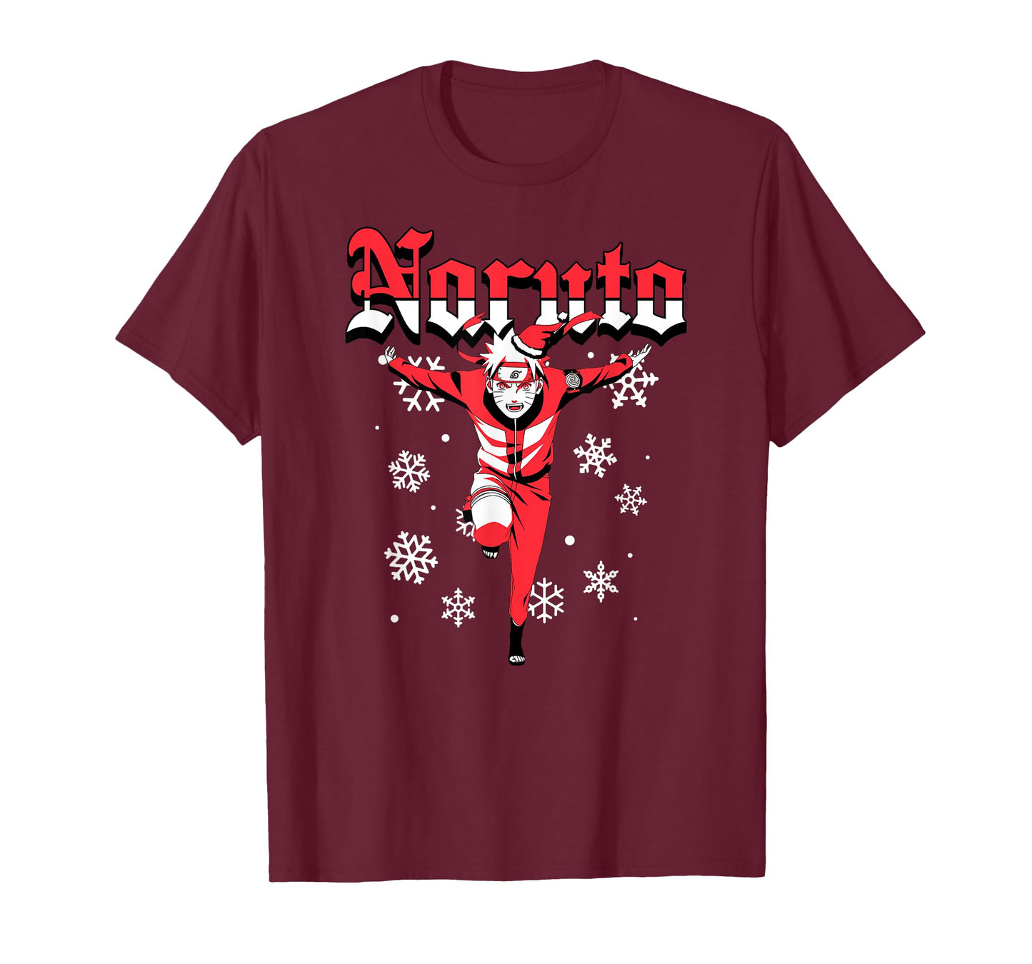 Naruto Shippuden Naruto Christmas Ninja Snowflakes Anime T-Shirt