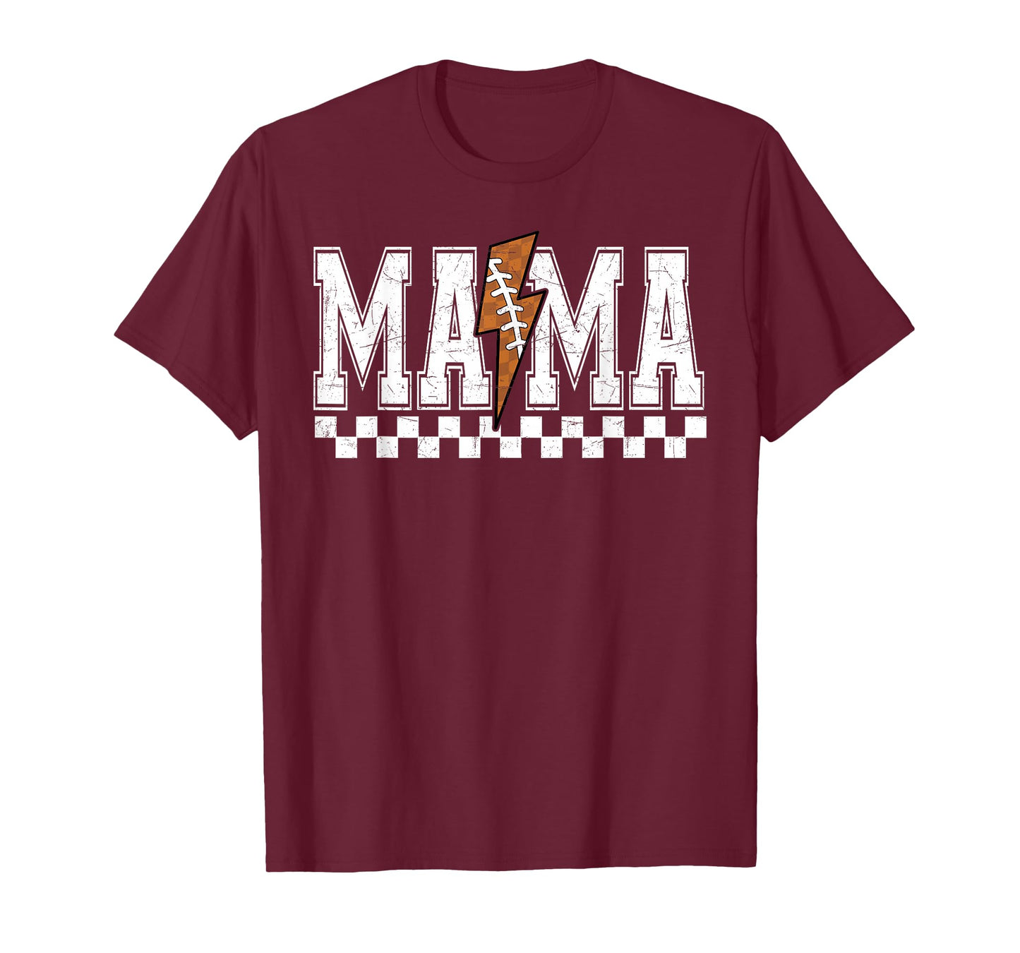 Football Mama Fall Lightning Bolt Football Mom Game Day T-Shirt