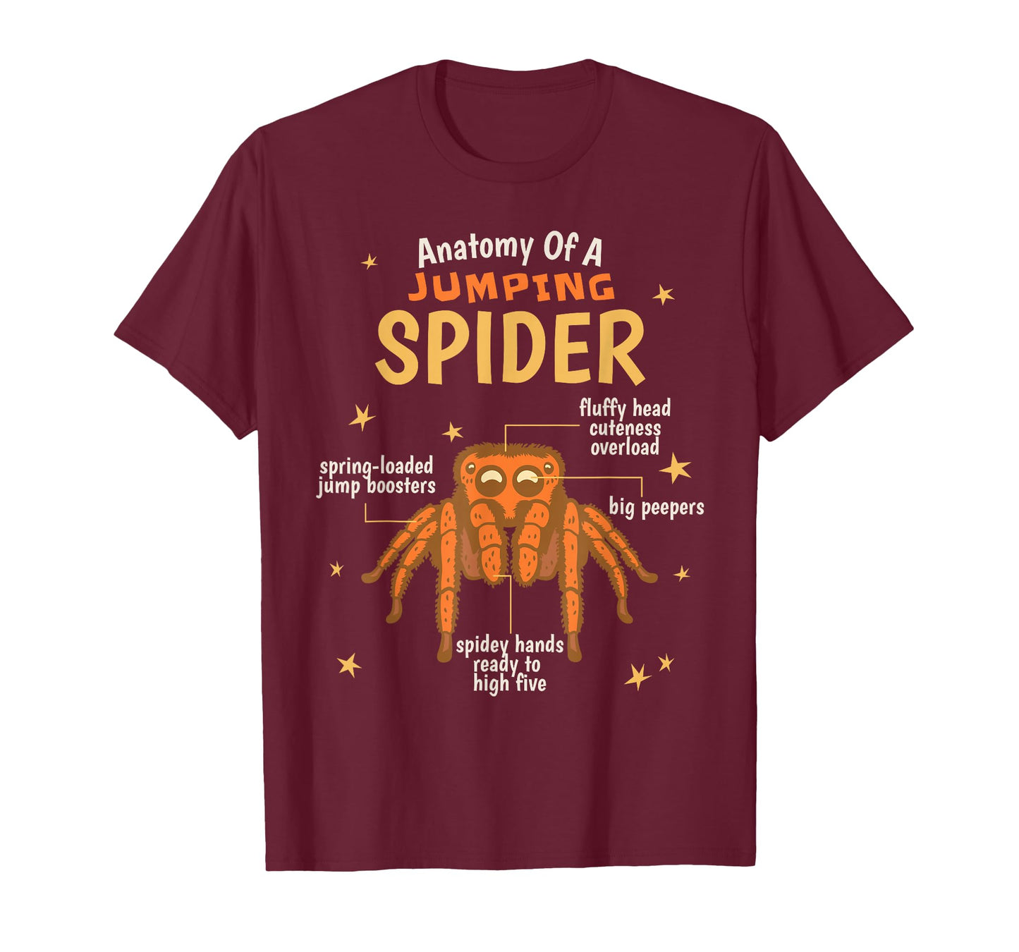 Jumping Spider Anatomy Kawaii T-Shirt