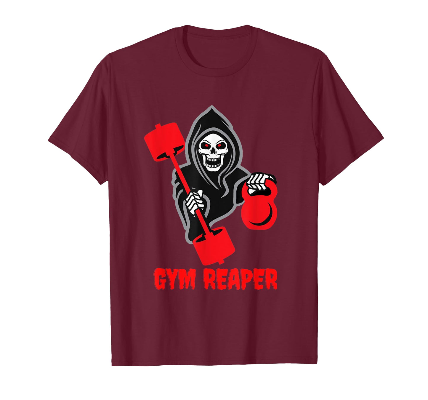 Gym Reaper Funny Halloween Workout T-Shirt