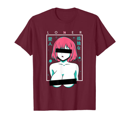 Waifu Loner Lover Anime Girl Japanese Aesthetic Manga Otaku T-Shirt