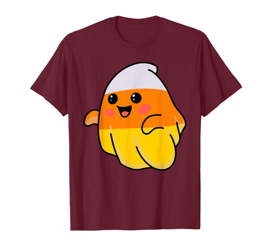Candy Corn Ghost Costume Funny Lazy Halloween Cute Ghostie T-Shirt