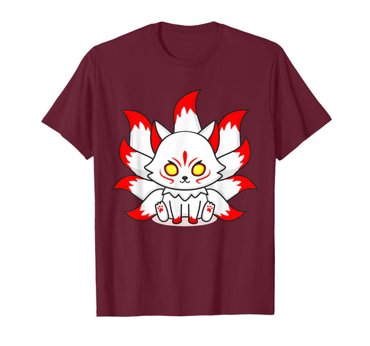 Kitsune Mask Nine-Tailed Fox Esport Logo T-Shirt