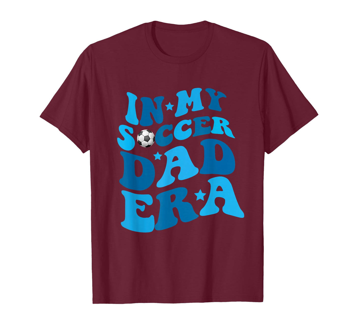 Funny in My Soccer Dad Era Father Boy Groovy Retro Player T-Shirt