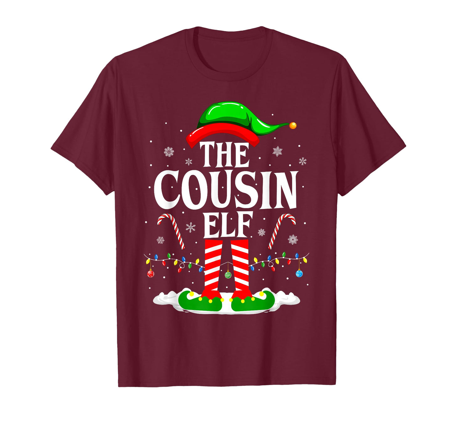 The Cousin Elf Funny Xmas Elf Matching Family Christmas T-Shirt