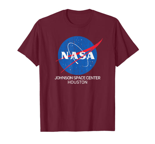 Johnson Space Center Houston (distressed)- NASA Space T-Shirt
