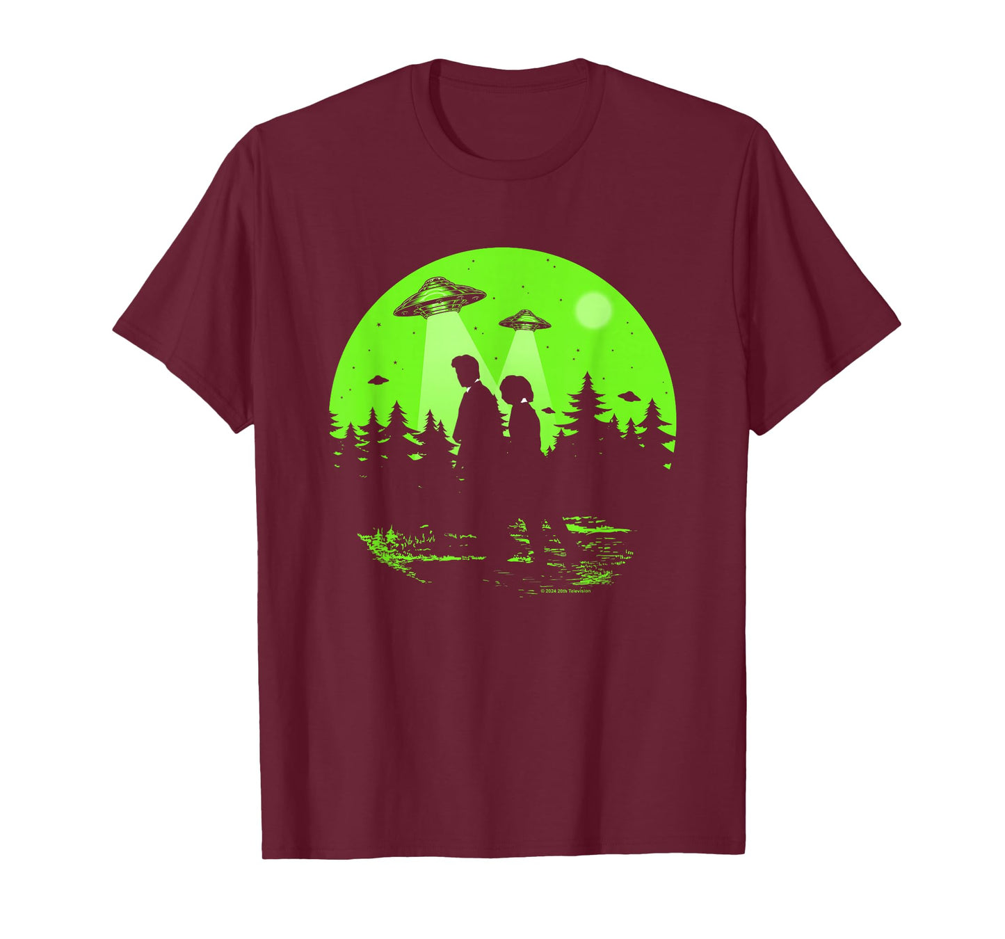 X-Files Mulder & Scully Silhouettes In The Woods T-Shirt