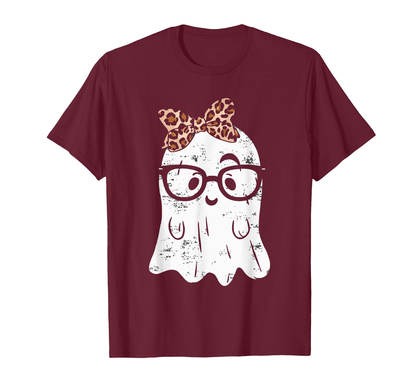 Ghost Eyeglass Girl Halloween Girly Ghost T-Shirt